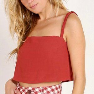 Capulet Cheri Cami Crop Top Size Medium Camisole Orange Y2K Bralette Summer